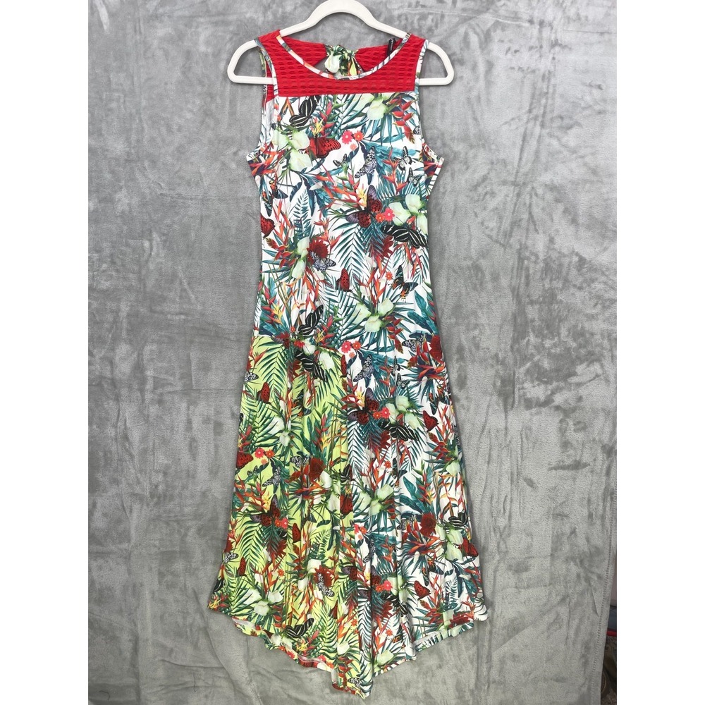 SMASH! Maxi Dress US‎ Size S Cooling Colorful Butterflies Tropical Sleeveless